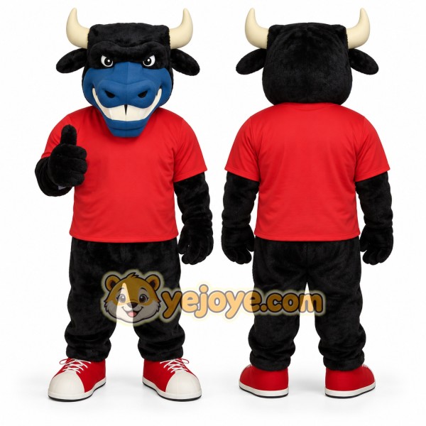 Sport Blue Bull Mascot Costume