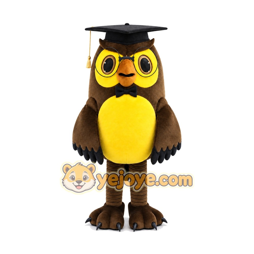 Happy Owl Mascot Costume Happy Owl Mascot Costume