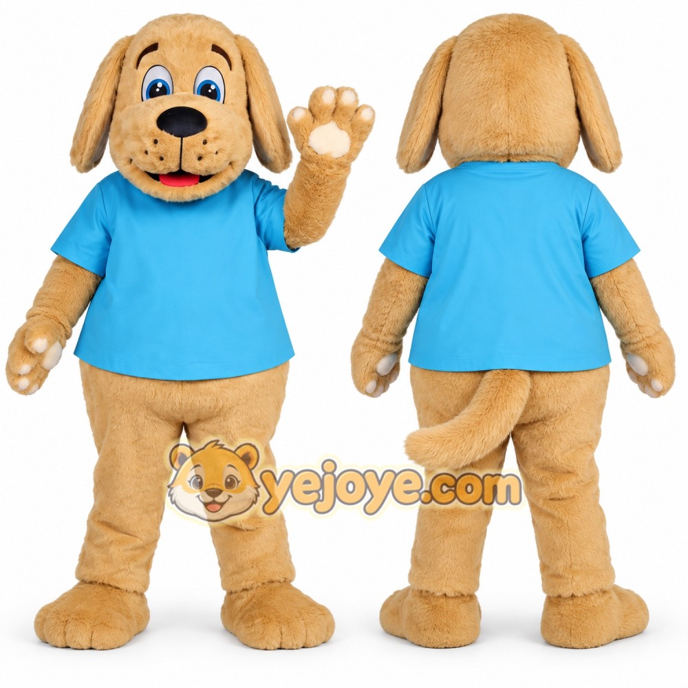 Lovely Yellow Dog Mascot Costume Lovely Yellow Dog Mascot Costume