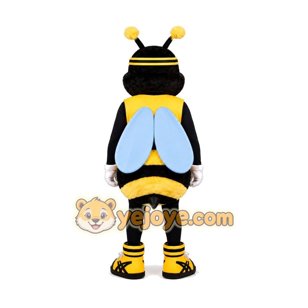 Happy Yellow Bee Mascot Costume