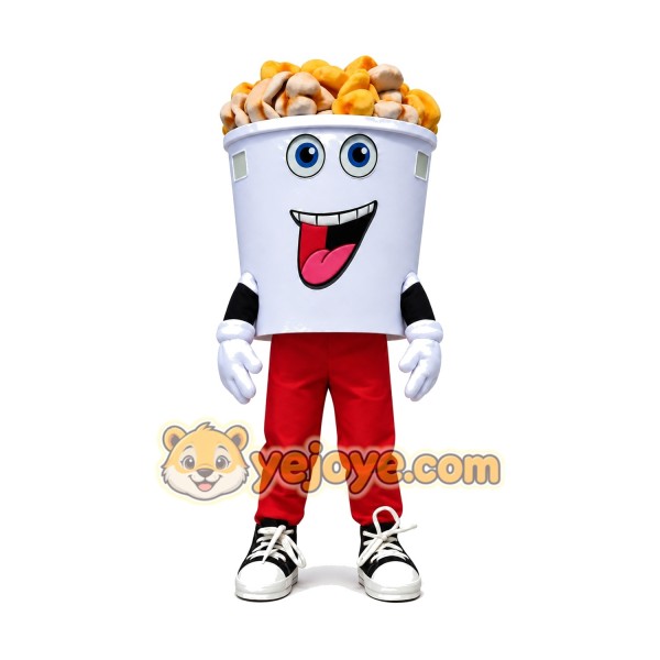 Popcorn Cup Mascot Costume Popcorn Cup Mascot Costume