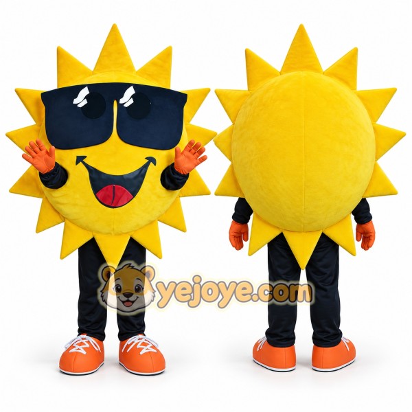 Sun Mascot Costume with Sunglasses