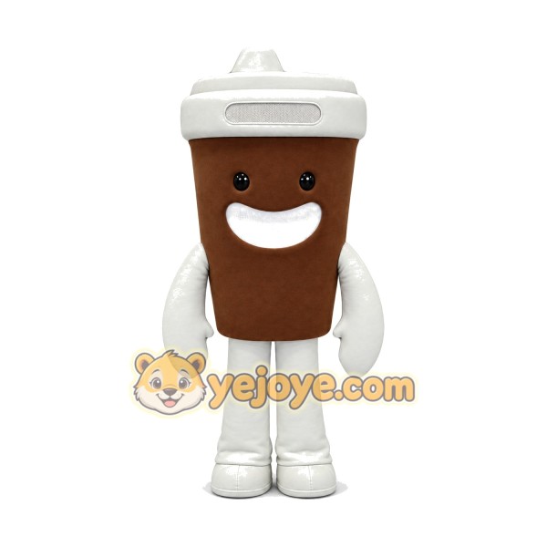 Happy Coffee Cup Mascot Costume
