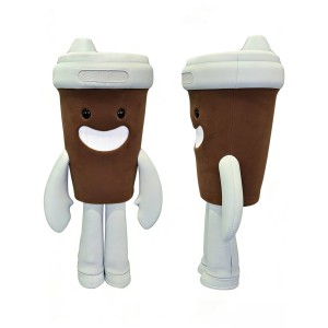 Happy Coffee Cup Mascot Costume