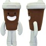 Happy Coffee Cup Mascot Costume