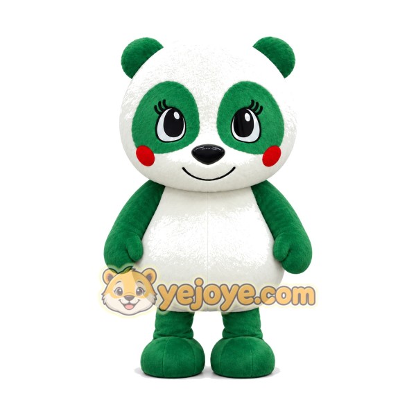Green Panda Mascot Costume