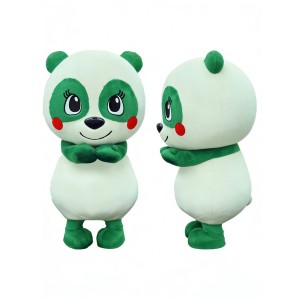 Green Panda Mascot Costume