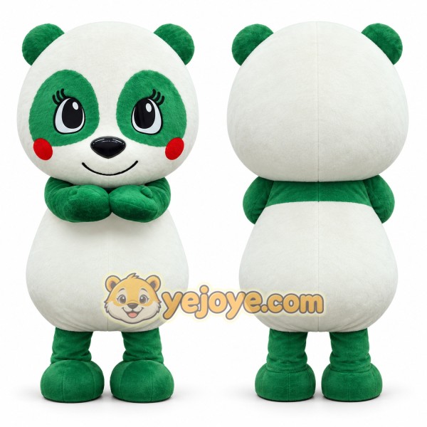 Green Panda Mascot Costume