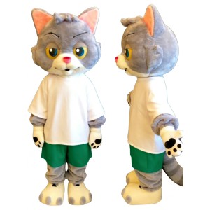 Grey Cat Mascot Costume