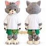 Grey Cat Mascot Costume