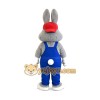 Happy Lightweight Grey Rabbit Mascot Costume