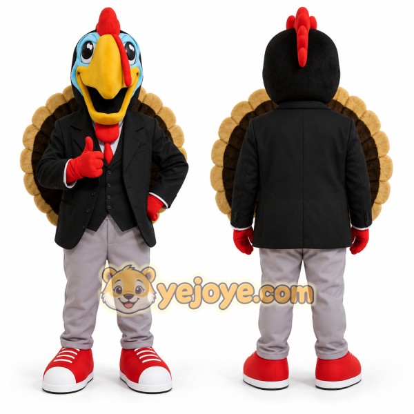 Happy Turkey Mascot Costume