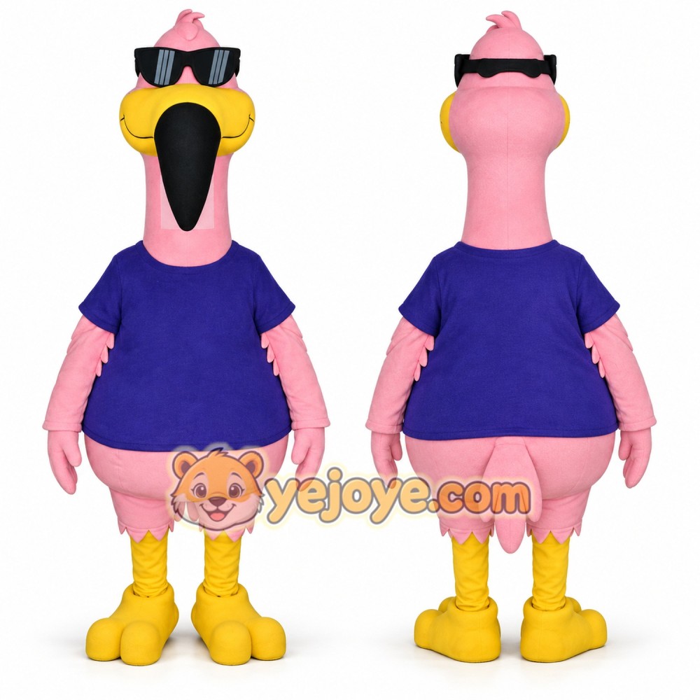 Flamingos Mascot Costume Flamingos Mascot Costume