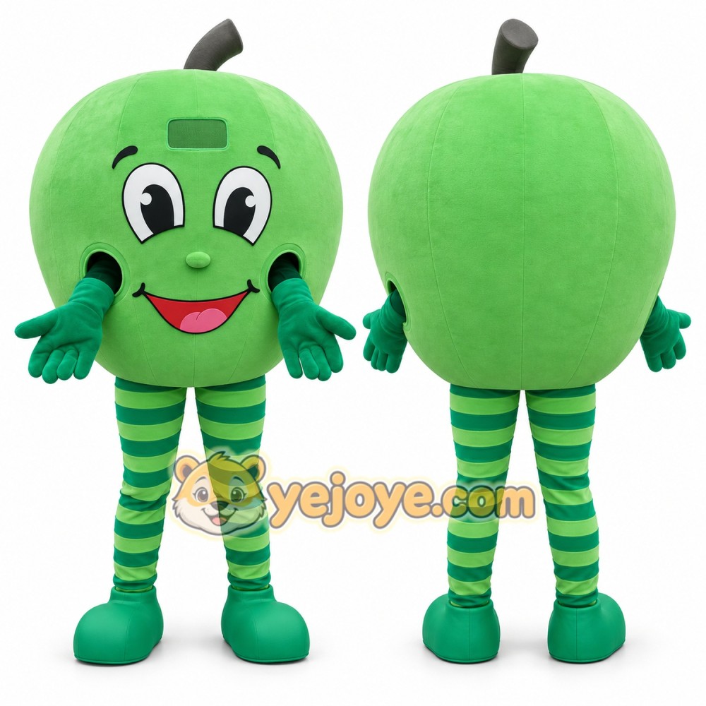 Green Lightweight Apple Mascot Costume Green Lightweight Apple Mascot Costume