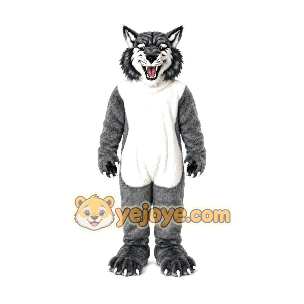 Realistic Wolf Mascot Costume Realistic Wolf Mascot Costume