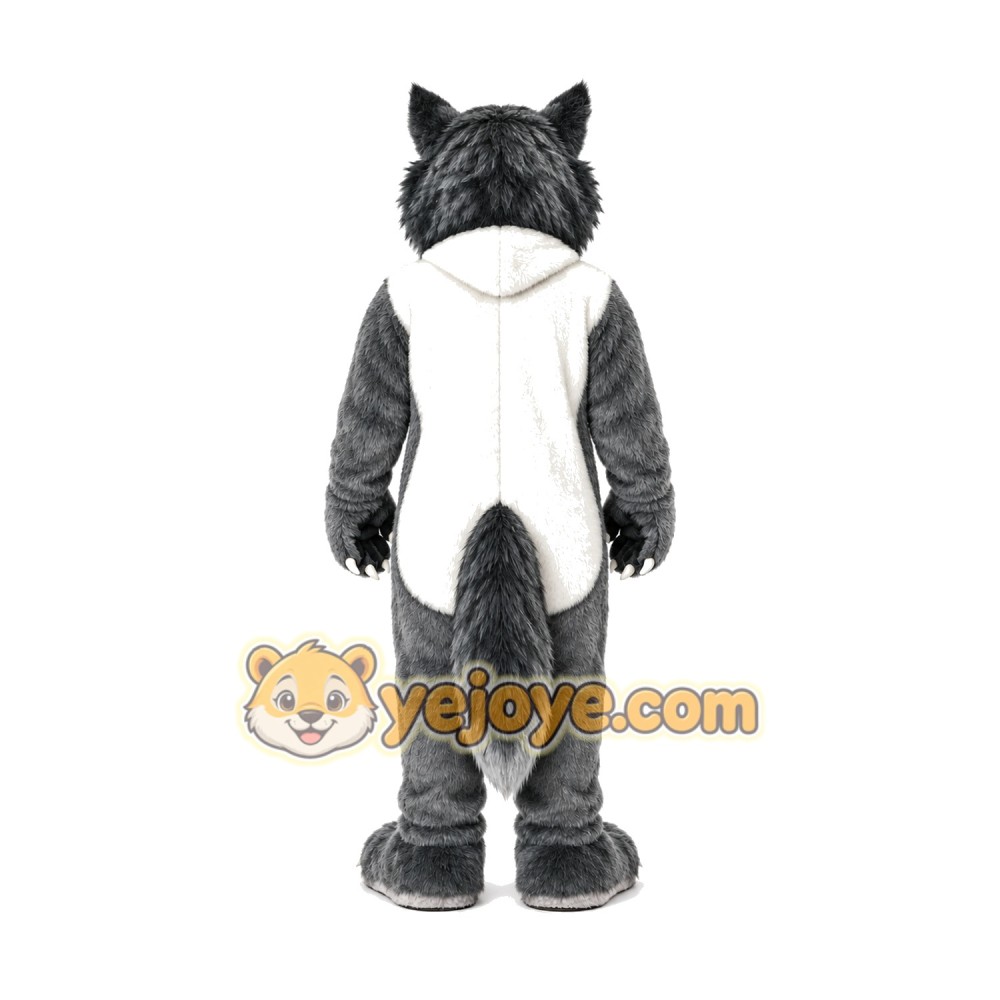 Realistic Wolf Mascot Costume Realistic Wolf Mascot Costume