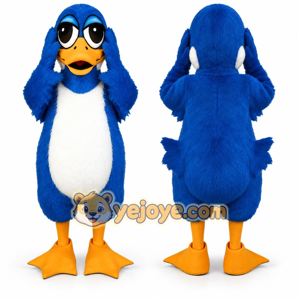 Blue Duck Mascot Costume Blue Duck Mascot Costume