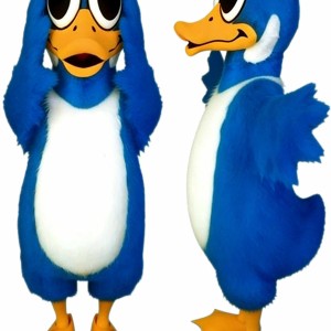 Blue Duck Mascot Costume