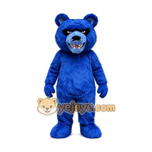 Fierce Blue Bear Mascot Costume
