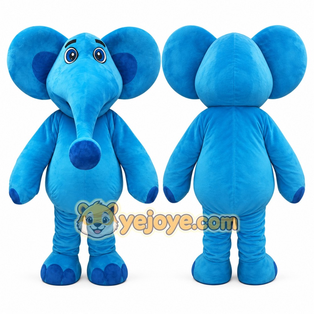 Blue Lightweight Elephant Mascot Costume Blue Lightweight Elephant Mascot Costume