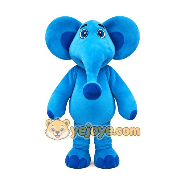 Blue Lightweight Elephant Mascot Costume