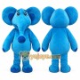 Blue Lightweight Elephant Mascot Costume