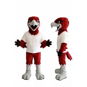Red Falcon Hawk Mascot Costume