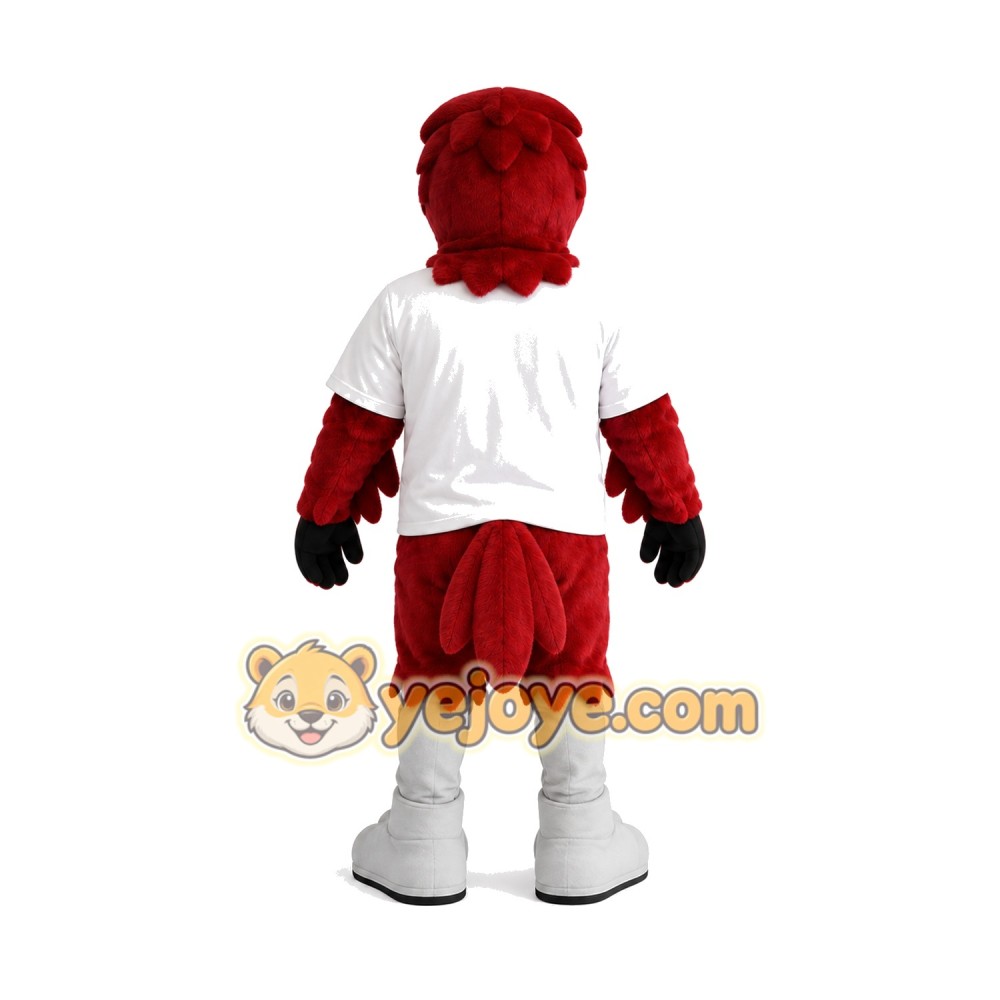 Red Falcon Hawk Mascot Costume