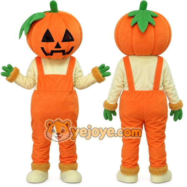 Realistic Halloween Pumpkin Mascot Costume