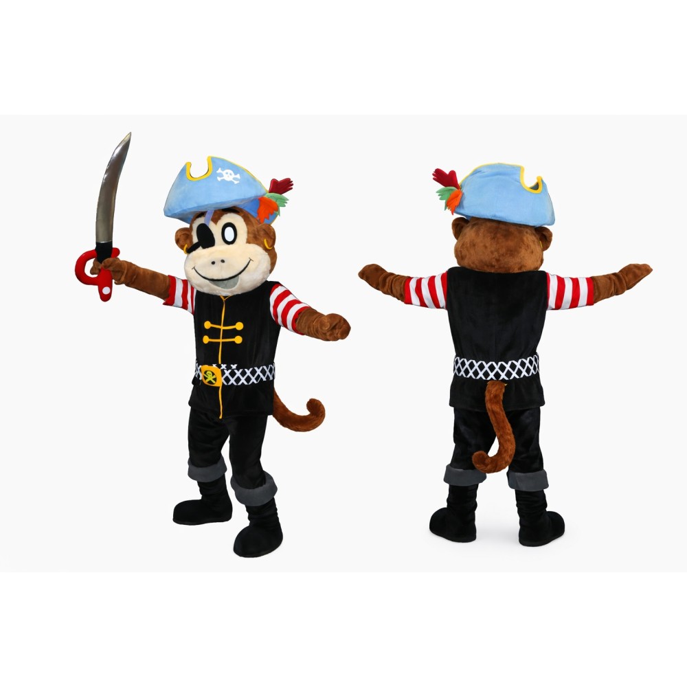 Pirate Monkey Mascot Costume
