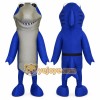 Happy Blue Shark Mascot Costume Happy Blue Shark Mascot Costume