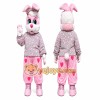 Realistic Pink Rabbit Mascot Costume Realistic Pink Rabbit Mascot Costume