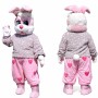 Realistic Pink Rabbit Mascot Costume
