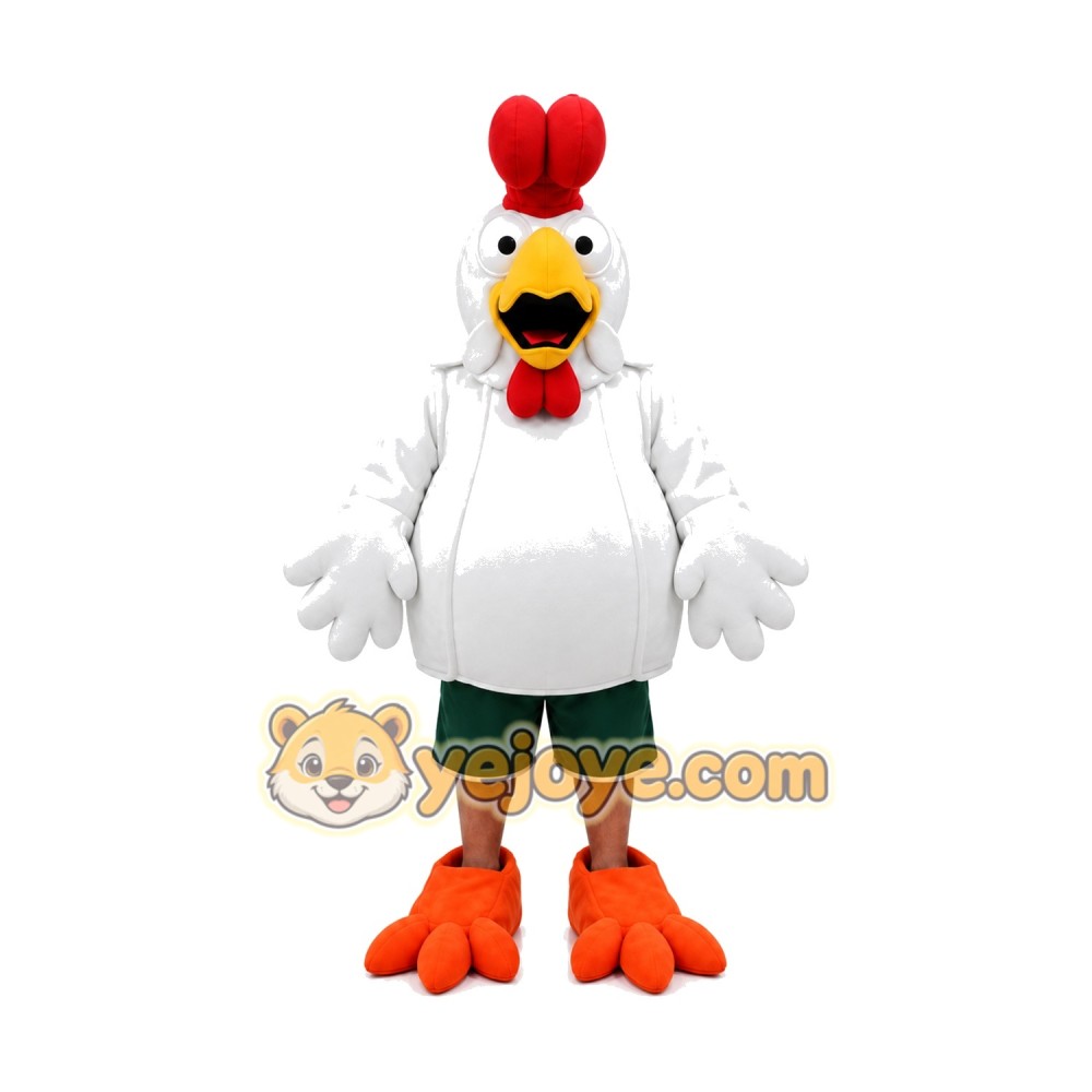 Funny White Chicken Mascot Costume