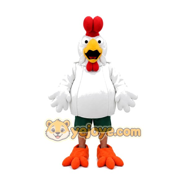 Funny White Chicken Mascot Costume Funny White Chicken Mascot Costume