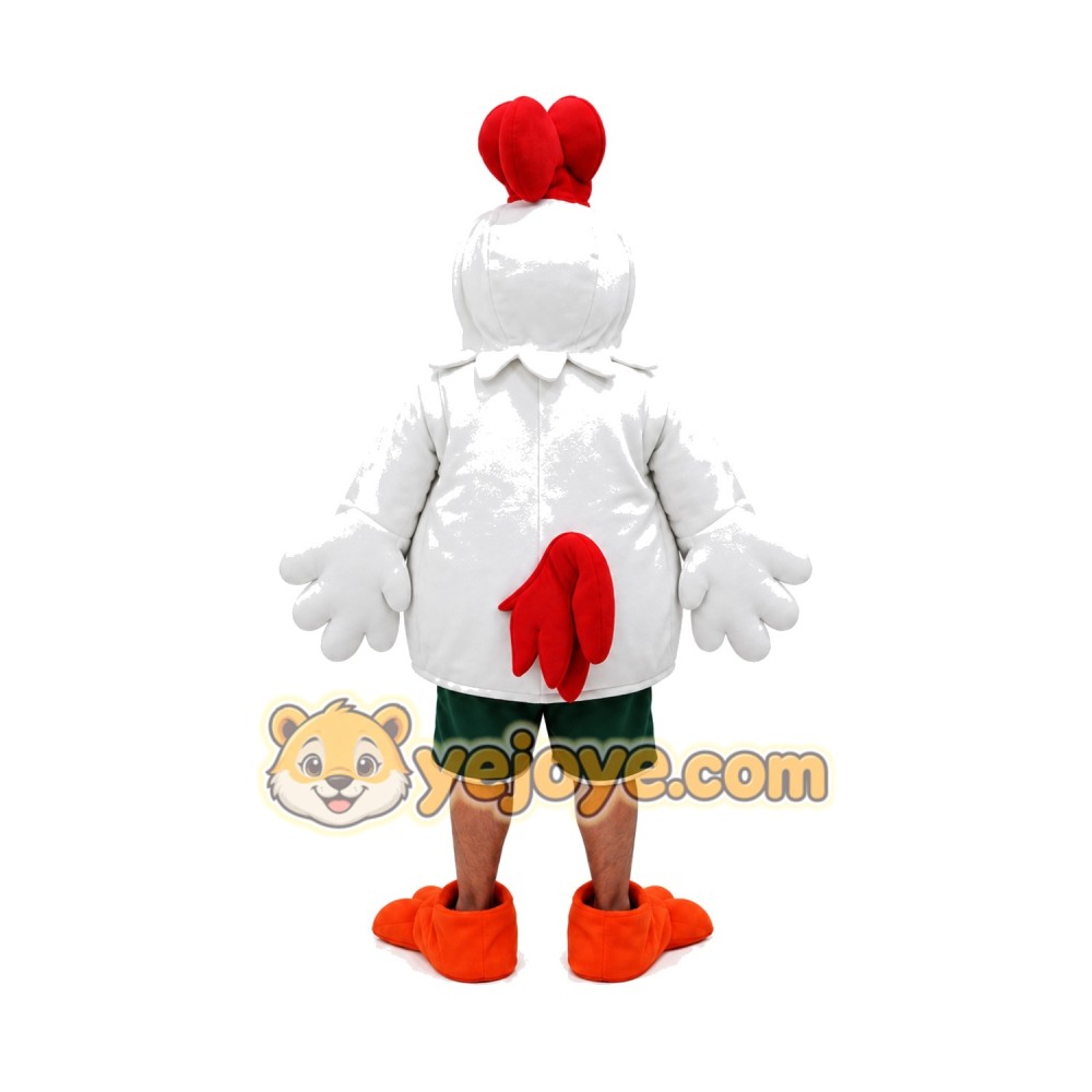 Funny White Chicken Mascot Costume