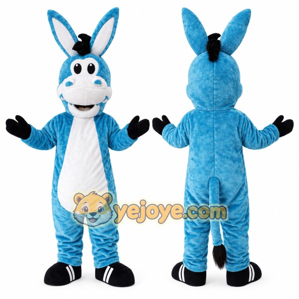 Blue Lightweight Donkey Mascot Costume