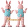 Happy Pink Rabbit Mascot Costume
