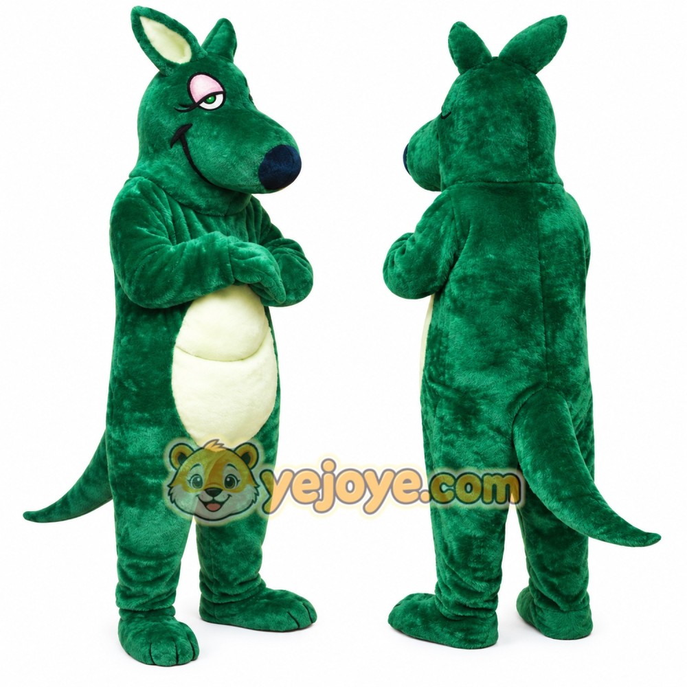 Green Kangaroo Mascot Costume Green Kangaroo Mascot Costume