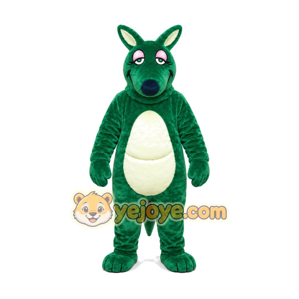 Green Kangaroo Mascot Costume Green Kangaroo Mascot Costume