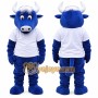 Cute Blue Bull Mascot Costume