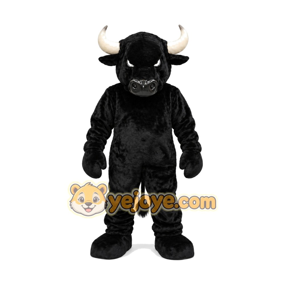Fierce Black Buffalo Mascot Costume