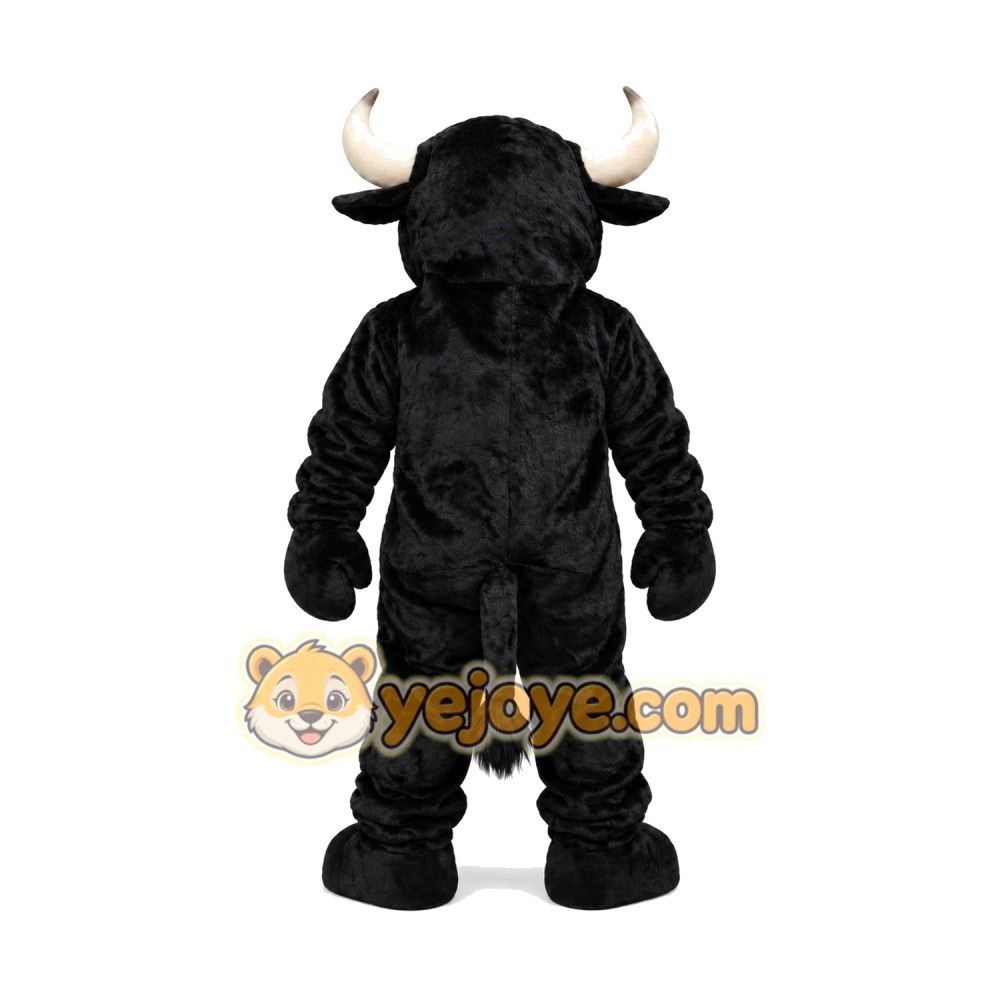 Fierce Black Buffalo Mascot Costume