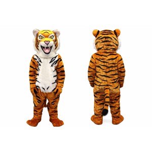 Realistic Happy Tiger Mascot Costume