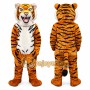 Realistic Happy Tiger Mascot Costume