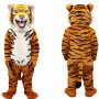 Realistic Happy Tiger Mascot Costume