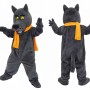 Realistic Grey Wolf Mascot Costume