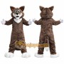 Realistic Happy Wolf Mascot Costume