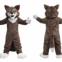 Realistic Happy Wolf Mascot Costume