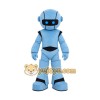 Happy Blue Robot Mascot Costume Happy Blue Robot Mascot Costume